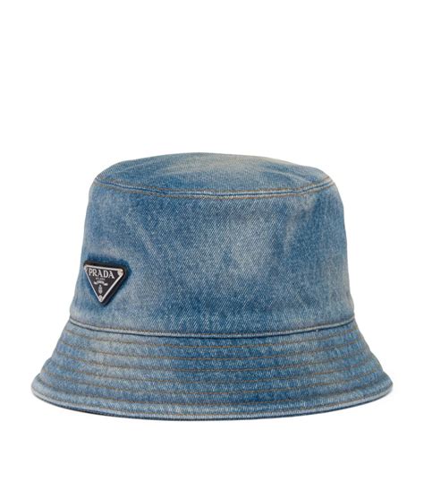 prada bucket hat size large|prada denim bucket hat.